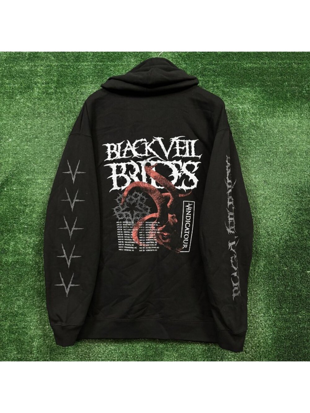 Black Veil Brides Vindicate Tour Hoodie Size 2XL
